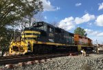 ATW's GP7 #109 sits with GC's GP38-2 on siding is Sanford, NC